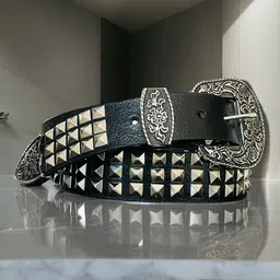 malikbelt Men & Women Casual, Evening, Party, Formal Black Genuine Leather Belt-picture-28
