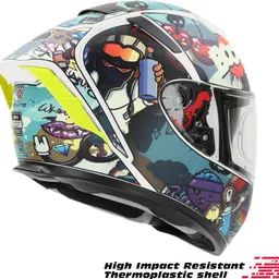 ignyte IGN-4 Subway Surfer ISI/DOT Certified Double Visor Full Face Graphic Helmet Motorbike Helmet image 4