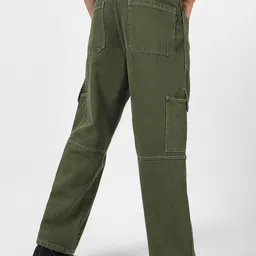 urbano fashion Men Loose Fit Mid Rise Green Jeans image 2