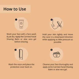 carmesi Face Hair Removal Pack | 2 Face Razor & 2 Eyebrow Razor | Instant & Painless, Women image 5