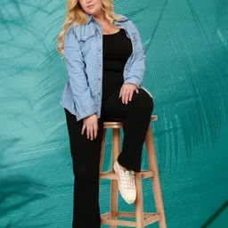 wingzss Women Regular Fit Solid Button Down Collar Casual Shirt image 3