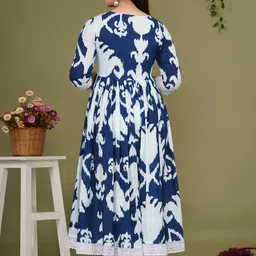 pristyle Women Ethnic Dress Blue Below Knee Dress image 2