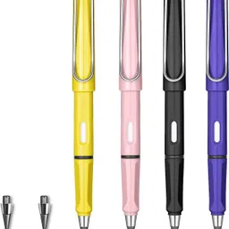 sah 4Pcs Everlasting Inkless Pencils Eternal Portable Reusable Metal Writing Pens Pencil-picture-15