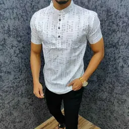 randomstyle Men Printed Cotton Blend Straight Kurta-picture-13