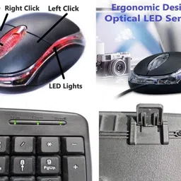 ANJO USB Keyboard-LED Mouse-Mouse Pad-3in1 Cleaner-2 in 1 OTG Micro & Type C-LED Combo Set image 3