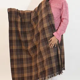 Vrinde Wool Checkered Men Shawl image 2