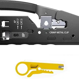 balrama Pass Through Crimping Tool Cat5 Cat6a Cat7 RJ45 RJ12 RJ11 Cable Tester Stripper Rj11 Rj12 Stp/utp Telephone Connectors Stripper for Ethernet Network Lan Cable Wire Cutter-picture-11