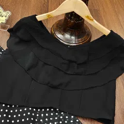 dishitha Polka Print Stitched Lehenga & Crop Top image 3