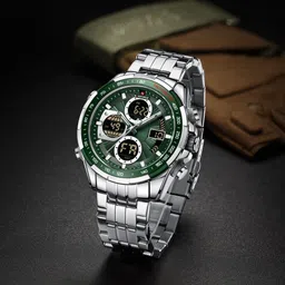 naviforce Fashion Sport Quartz Analog Digital LED Military Waterproof Wrist Analog- Analog-Digital Watch - For Men 9197BR-picture-32