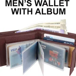 wild edge Men Brown Artificial Leather Money Clip - Mini image 2