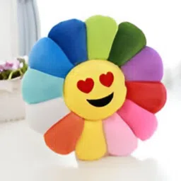 kyozicloset Microfibre Cushion Pack of 1 Smiley pack of 1 sunflower pilow-picture-41