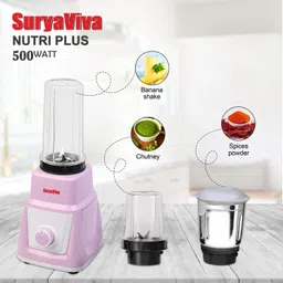 suryaviva Photon 2B + Nutri Plus 500 W Mixer Grinder Combo Glass Manual Gas Stove image 2