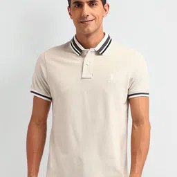 U.S. Polo Assn. Denim Co. Men Solid Polo Collar Cotton Slim Fit T-shirt-picture-52