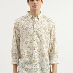 United Colors of Benetton Slim Fit Floral Printed Spread Collar Long Sleeves Casual Shirt image 1