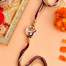 Voylla Enameled Peacock Motif Thread Rakhi-picture-51