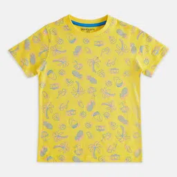 Pantaloons Junior Boys Conversational Printed Cotton T-shirt image 1