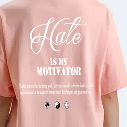 MISCHIEF MONKEY Typography Printed Oversized Cotton T-shirt image 3