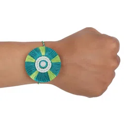 MASQ Men Circular Rakhi With Roli Chawal & Moli image 3