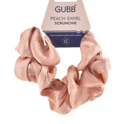 GUBB Pink Solid Satin Silk Scrunchie image 5