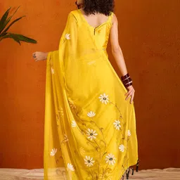Saree mall Floral Pure Chiffon Gadwal Sarees image 3