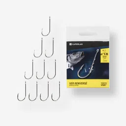 Eyed hook HOOK NICKEL WORM EYE X10 for sea fishing-image-47