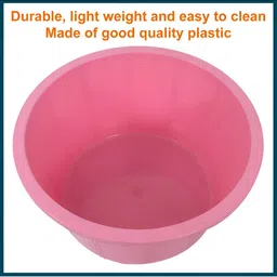 Kuber Industries Pink Unbreakable Bath Tub 40 L image 5