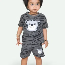 ariel Infant Girls Printed Pure Cotton T-shirt With Shorts-picture-13