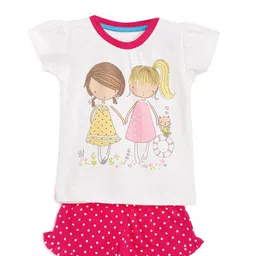 YK Girls Graphic Printed Short Sleeves T-shirt with Shorts-picture-12