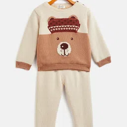 JWAAQ Infants Kids Printed Pure Cotton T-shirt With Pyjamas Clothing Set-picture-11