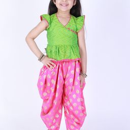 Twisha Girls Printed Top With Dhoti Pants-picture-19