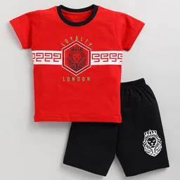 Toonyport Boys Animal Printed Cotton T-shirt with Shorts-picture-54