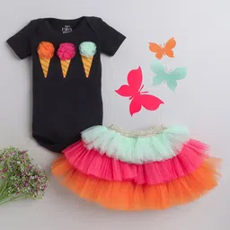 TINY MINY ME Infants Girls Embellished Top With Skirt-image-26