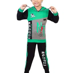 BAESD Boys Printed Hooded Pure Cotton T-shirt With Joggers-picture-55