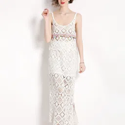 JC Collection Round Neck Crochet Co-Ords-picture-17