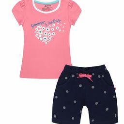 3PIN Girls Printed Pure Cotton T-shirt with Shorts-picture-10
