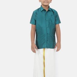 Ramraj Boys Short Sleeves Shirt With Dhoti-picture-24