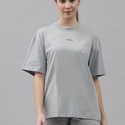 GRIFFEL Women Grey Solid Pure Cotton Co-Ords Set-picture-3