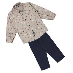 Actuel Boys Printed Pure Cotton Shirt with Trousers-picture-11