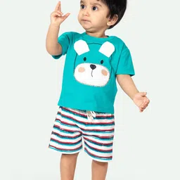 ariel Infant Boys Printed Pure Cotton T-Shirt With Shorts-picture-14