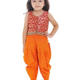Twisha Girls Self Design Top with Dhoti Pants-picture-22