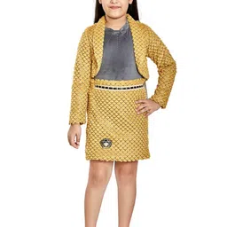 Peppermint Girls Round Neck Top with Skirt & waistcoat-picture-33
