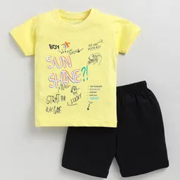 Toonyport Boys Typographic Printed Cotton T-shirt with Shorts-picture-21