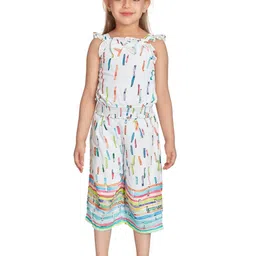 Peppermint Girls Printed Sleeveless Top With Palazzos-picture-28
