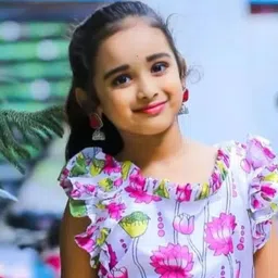 BAESD Girls Floral Printed Flutter Sleeves Semi-Stitched Lehenga & Choli image 4