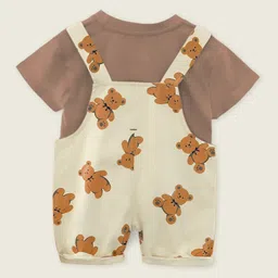 INCLUD Boys Graphic Printed Cotton Dungaree With T-Shirt image 4