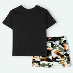ariel Infant Boys Printed Pure Cotton T-Shirt With Shorts image 2