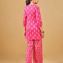 Global Desi Printed V-Neck Tunic & Palazzo image 2