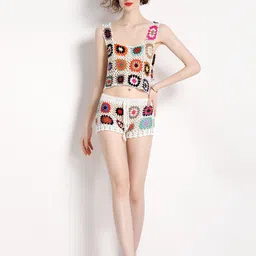 JC Collection Crochet Top with Shorts image 5