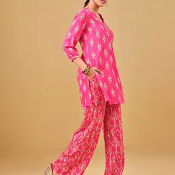 Global Desi Printed V-Neck Tunic & Palazzo image 5