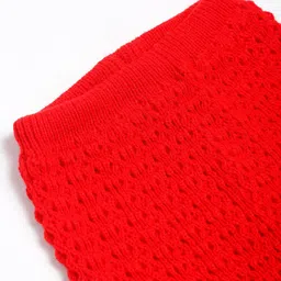 Superminis Unisex Kids Red & Black Woolen Top & Trousers With Caps & Mittens Set image 4